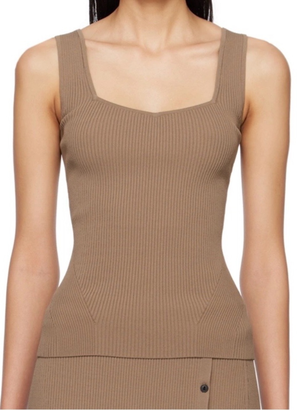 rag & bone Asher Ribbed Knit Top Sz L